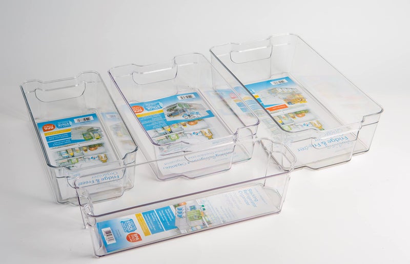 Dial Industries, Inc.Fridge, Kitchen Pantry Stackable Organizer Bins, Set of 4, Assorted Sizes - Image 3
